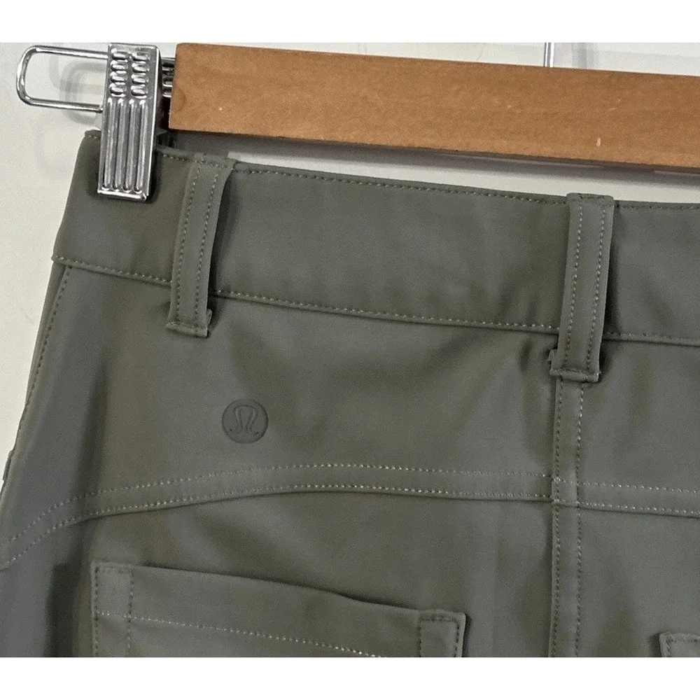 Women's Lululemon City Sleek 5 Pocket 7/8 Pant LW5EJ8S Sz 24 Olive